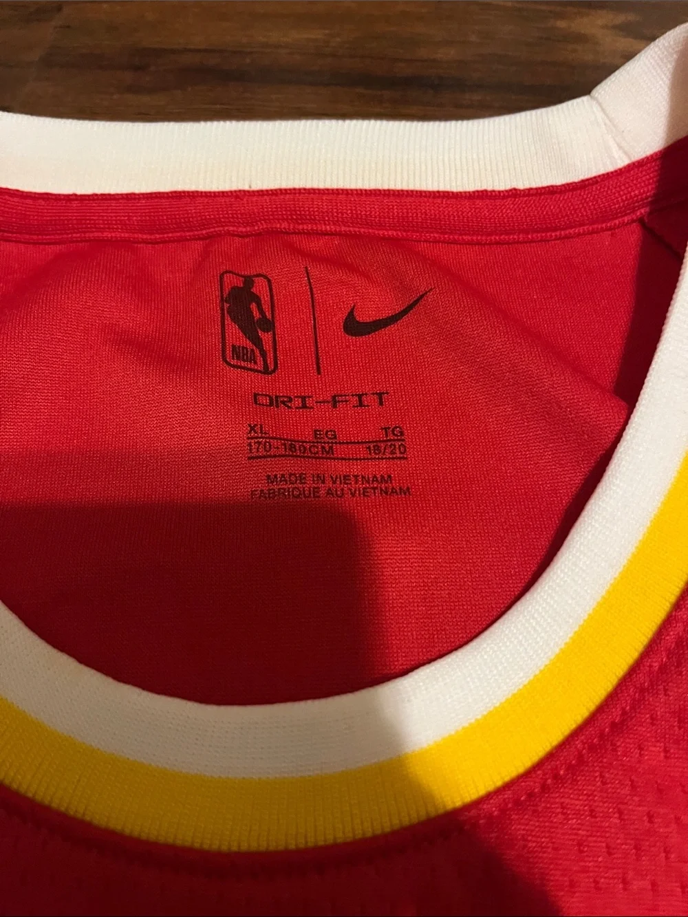 Nike Atlanta Hawks Trae Young #11 Basketball Jersey with Yellow Trim